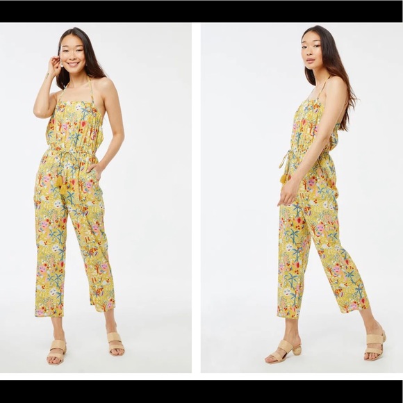 Roller Rabbit Moon Sun Print Yellow Jumpsuit - Picture 4 of 12